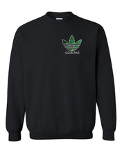 Load image into Gallery viewer, addicted weed leaf crewneck sweatshirt tee