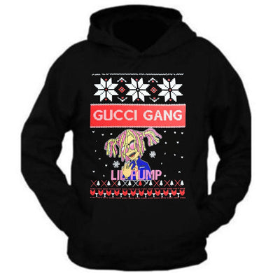 christmas hoodie gucci gang raper lil pump christmas sweater