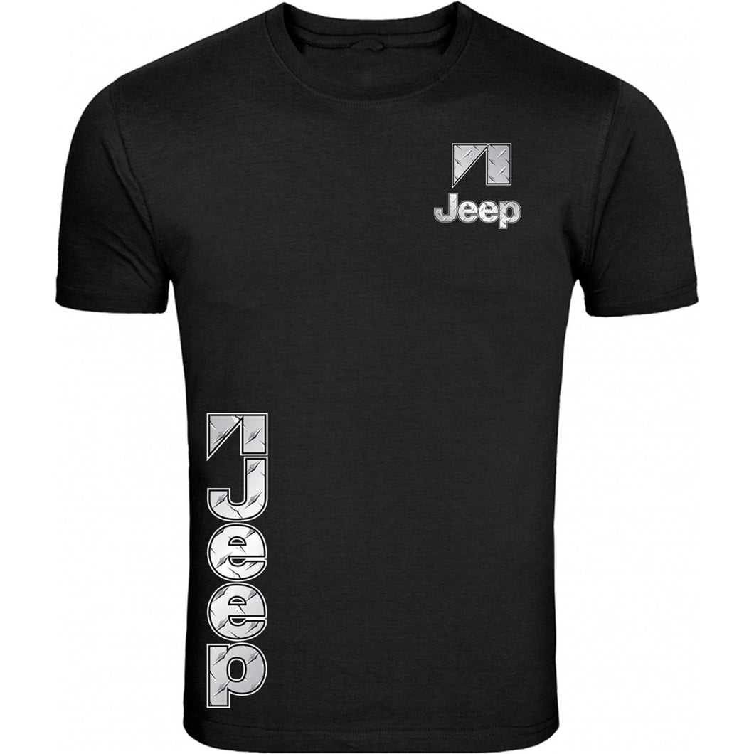 new silver metal jeep s - 5xl 4x4 off road t-shirt tee side
