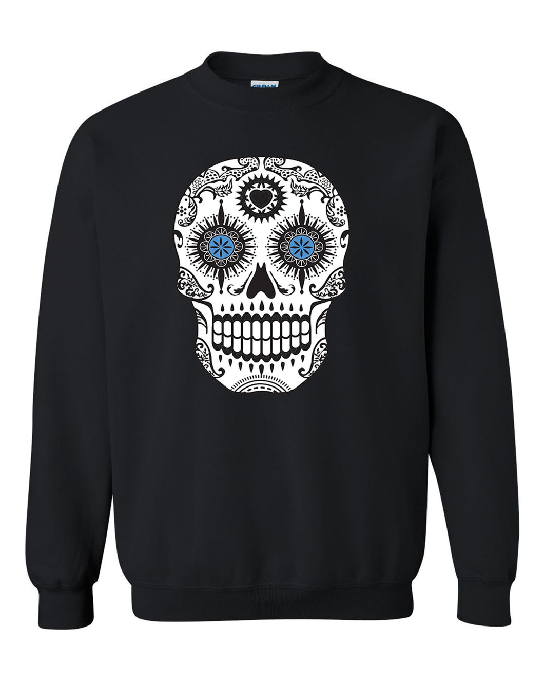 sugar skull roses eyes day of the dead crewneck mexican gothic los muertos tee