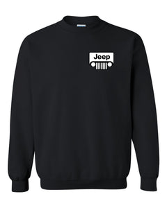 white small jeep sweatshirt crewneck sweatshirt tee
