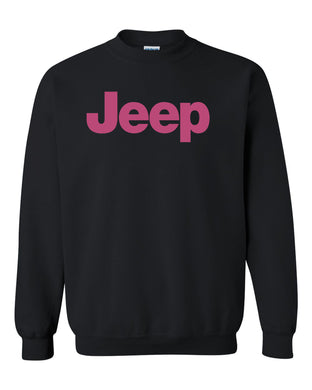 pink jeep sweatshirt unisex crewneck sweatshirt tee