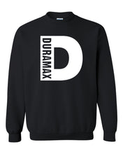Load image into Gallery viewer, duramax white big design color black sweatshirt unisex crewneck sweatshirt tee
