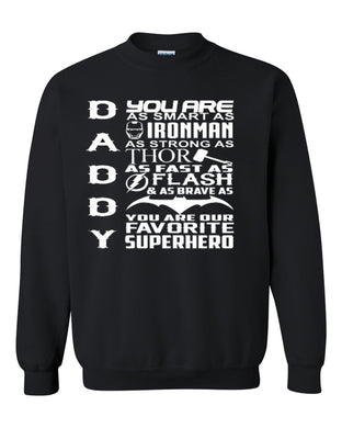 daddy superhero father's day gift for dad unisex crewneck sweatshirt tee
