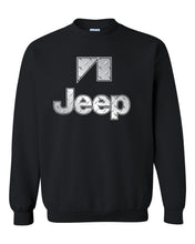 Load image into Gallery viewer, jeep silver tee /// silver metal tee// s-2xl /// 4x4 /// off road black  unisex black crewneck sweatshirt tee