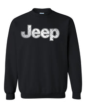 Load image into Gallery viewer, jeep silver tee /// silver metal tee// s-2xl /// 4x4 /// off road black  unisex black crewneck sweatshirt tee