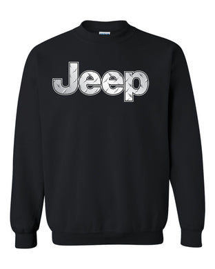 jeep silver tee /// silver metal tee// s-2xl /// 4x4 /// off road black  unisex black crewneck sweatshirt tee