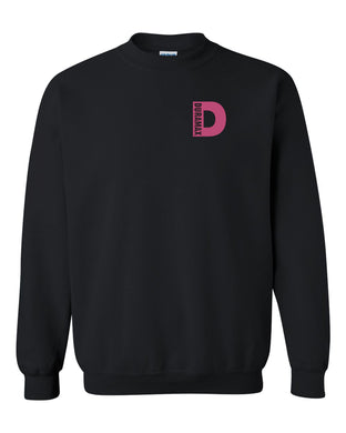 duramax pink small design color black unisex black crewneck sweatshirt tee