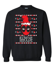 Load image into Gallery viewer, christmas deadpool ugly christmas sweater crewneck sweatshirt tee