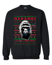 Load image into Gallery viewer, harambe rip loved christmas ugly unisex sweatshirt xmas crewneck sweatshirt tee