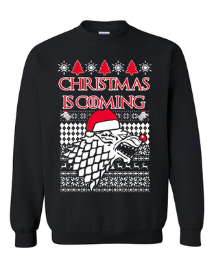 christmas is coming santa ugly christmas sweater xmas crewneck sweatshirt tee