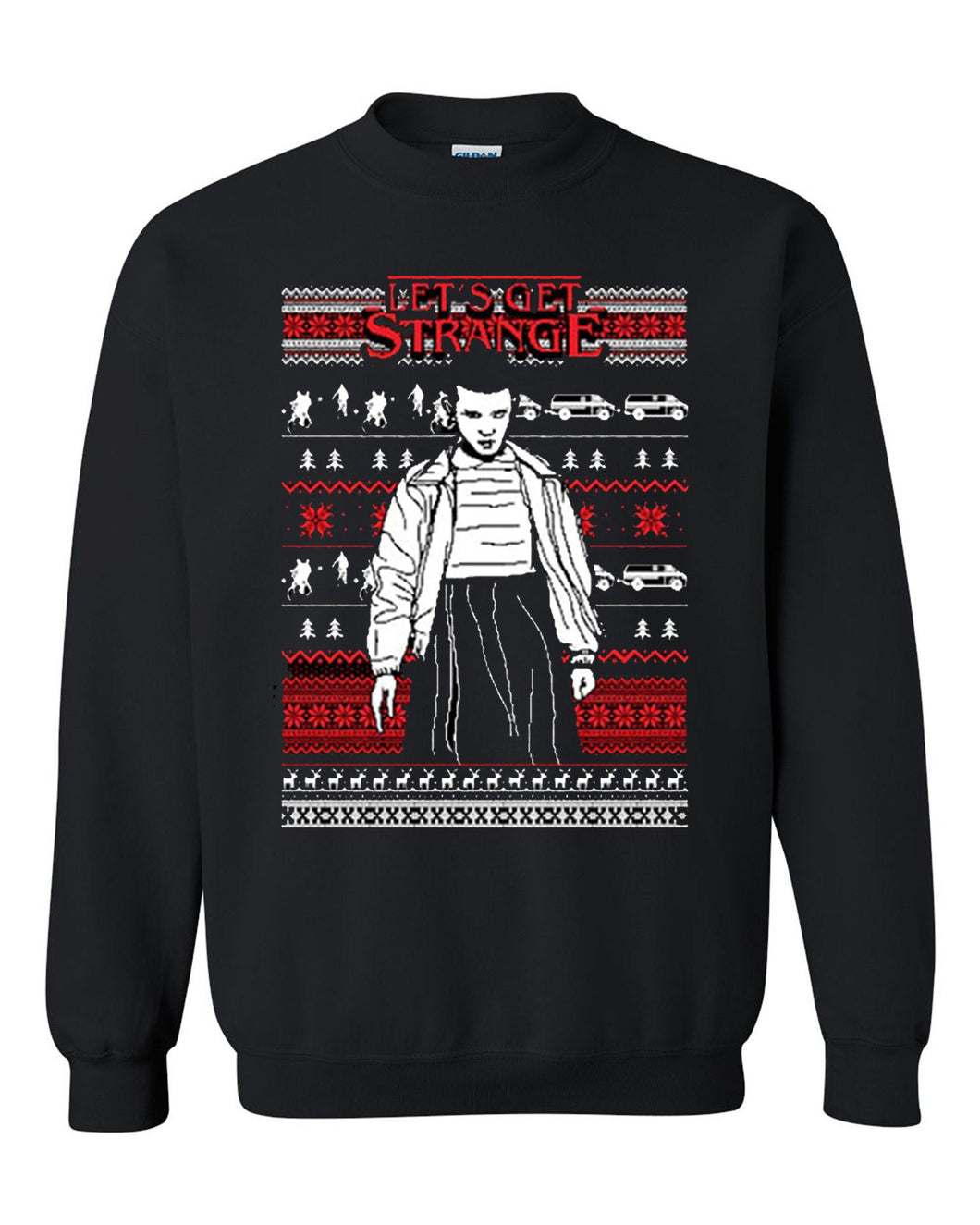 christmas let's get strange santa ugly christmas sweater xmas crewneck sweatshirt tee