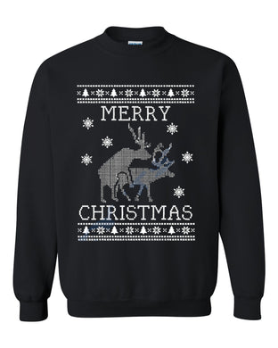christmas merry christmas santa deer christmas sweater xmas crewneck sweatshirt tee