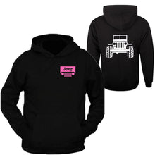 Load image into Gallery viewer, new jeep girl hooded sweatshirt /// pink hoodie // s-2xl /// 4x4 /// off road