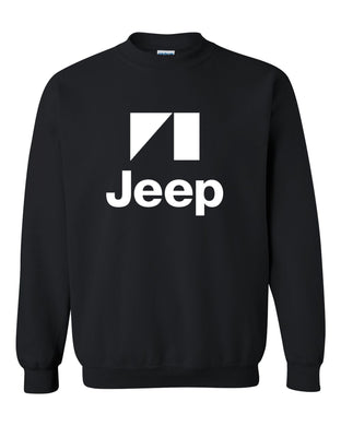 jeep white tee /// black crew neck // s-2xl /// 4x4 /// off road black  unisex black crewneck sweatshirt tee