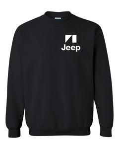 jeep white tee /// black crew neck // s-2xl /// 4x4 /// off road black  unisex black crewneck sweatshirt tee