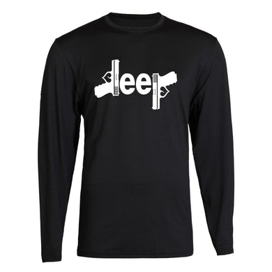 white jeep gun tee  4x4 /// off road s to 2xl long sleeve