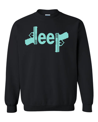 mint jeep gun tee  4x4 /// off road s to 2xl unisex crewneck sweatshirt tee