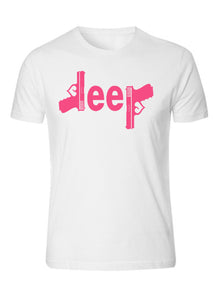 pink jeep gun t-shirt  4x4 /// off road s to 5xl tee