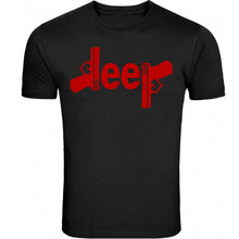 Load image into Gallery viewer, red jeep gun t-shirt  4x4 /// off road s to 5xl tee