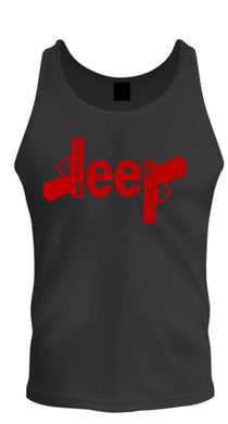 red jeep gun t-shirt tee  4x4 /// off road s to 2xl tank top