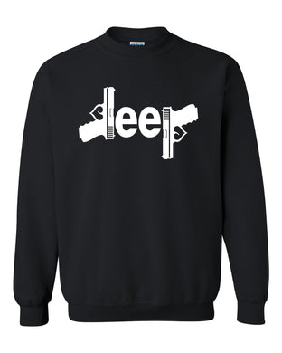 white jeep gun tee  4x4 /// off road s to 2xl unisex crewneck sweatshirt tee