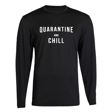 quarantine and chill unisex classic corona t-shirt graphic long sleeve