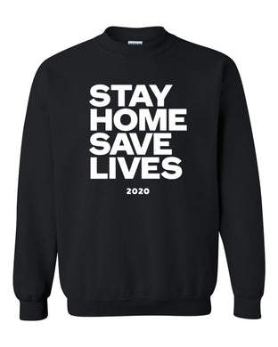 stay home unisex classic tee black crew neck sweatshirt